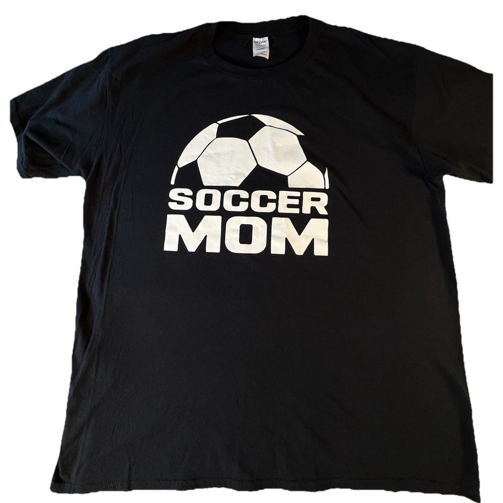 Soccer Mom T-Shirt, Short Sleeve Black Size 2 Xl